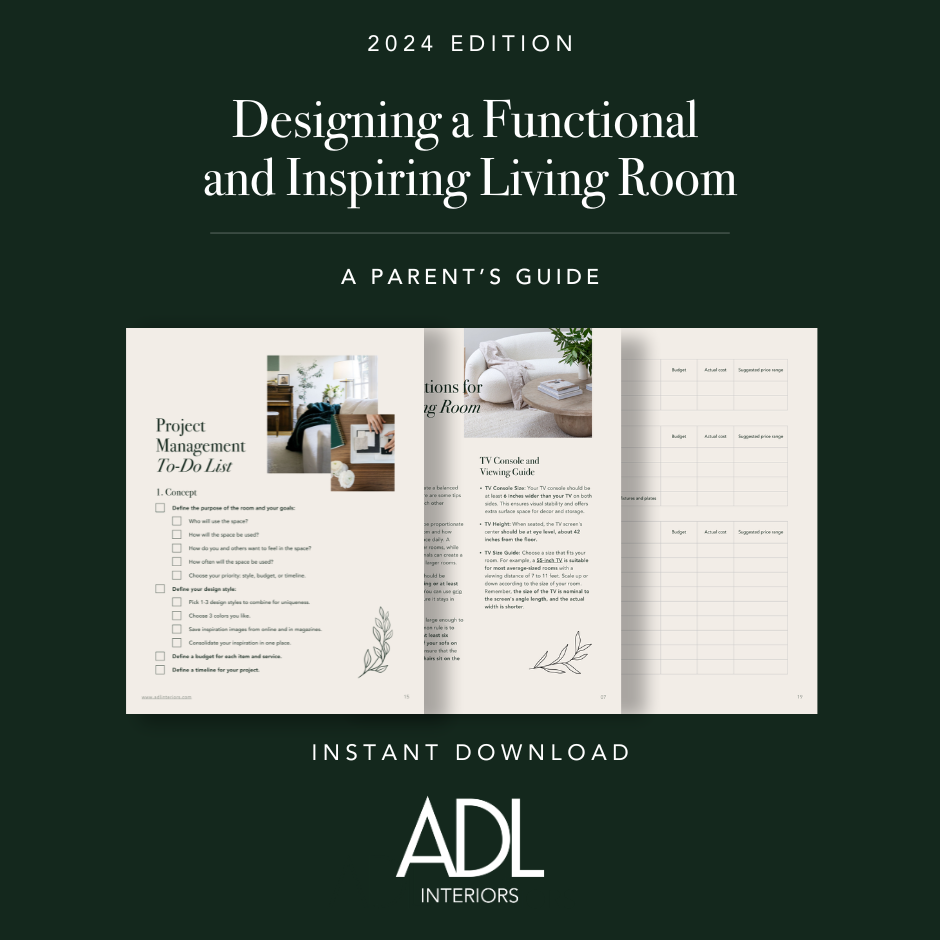 A Family's Guide to Living Room Design - Digital Download