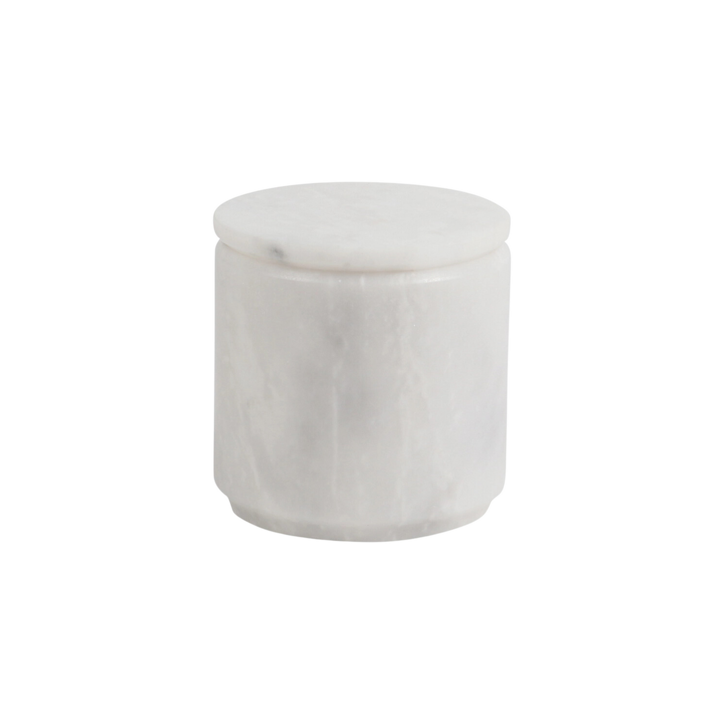Eris Collection Pearl White Marble Honed Finish Canister