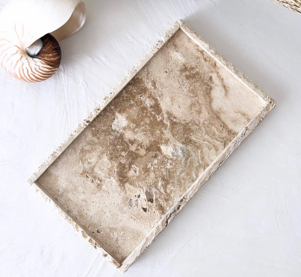 Travertine Catchall Tray